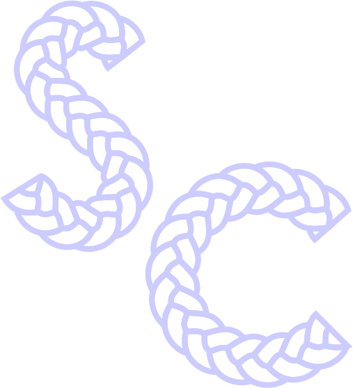 Crochet in the shape of the letters S and C