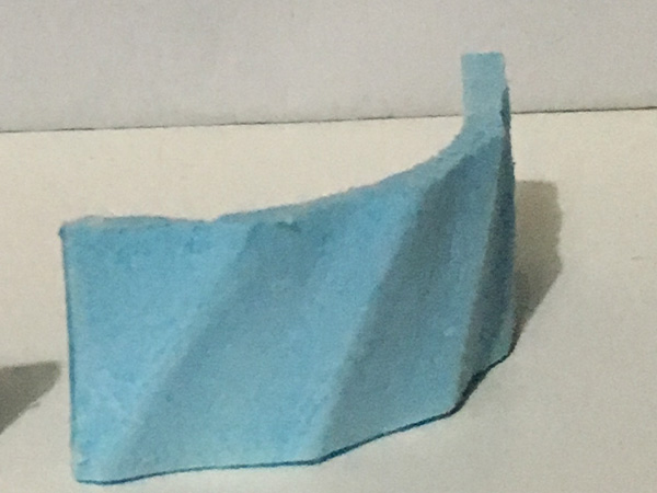 Foam model of the device wristband